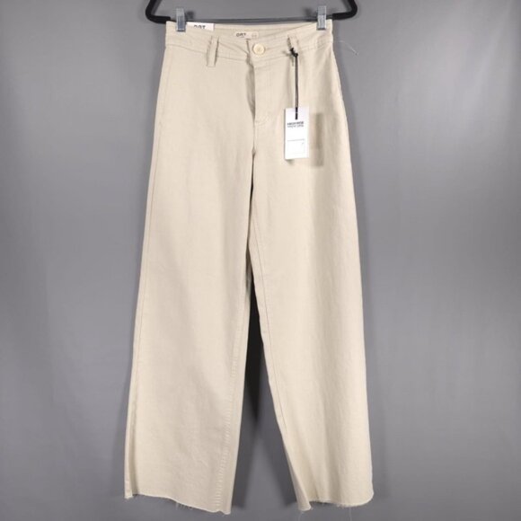 NWT OAT NEW YORK HIGH‎ RISE WIDE LEG Jeans Raw Hem Size 4/27 - Picture 6 of 16